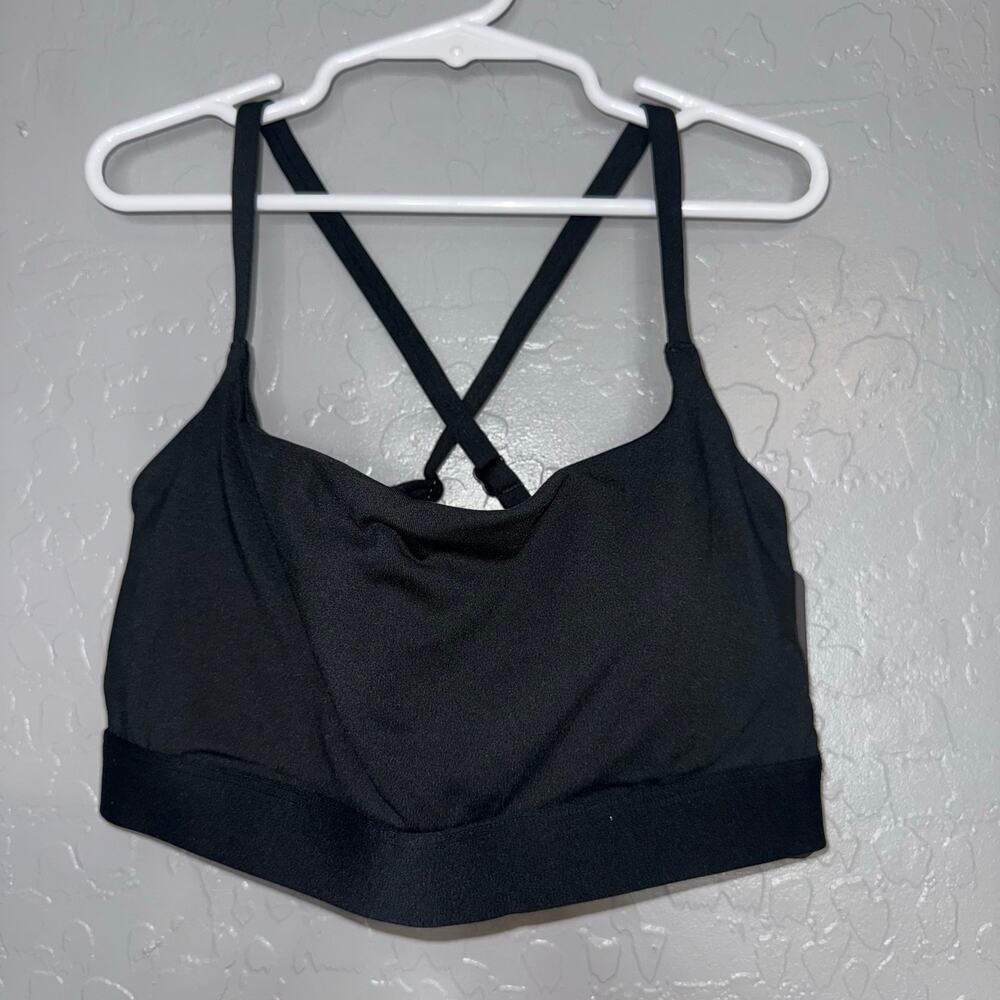 Fabletics Essential Convertible Low Impact Sports Bra Black Small S Gym Workout